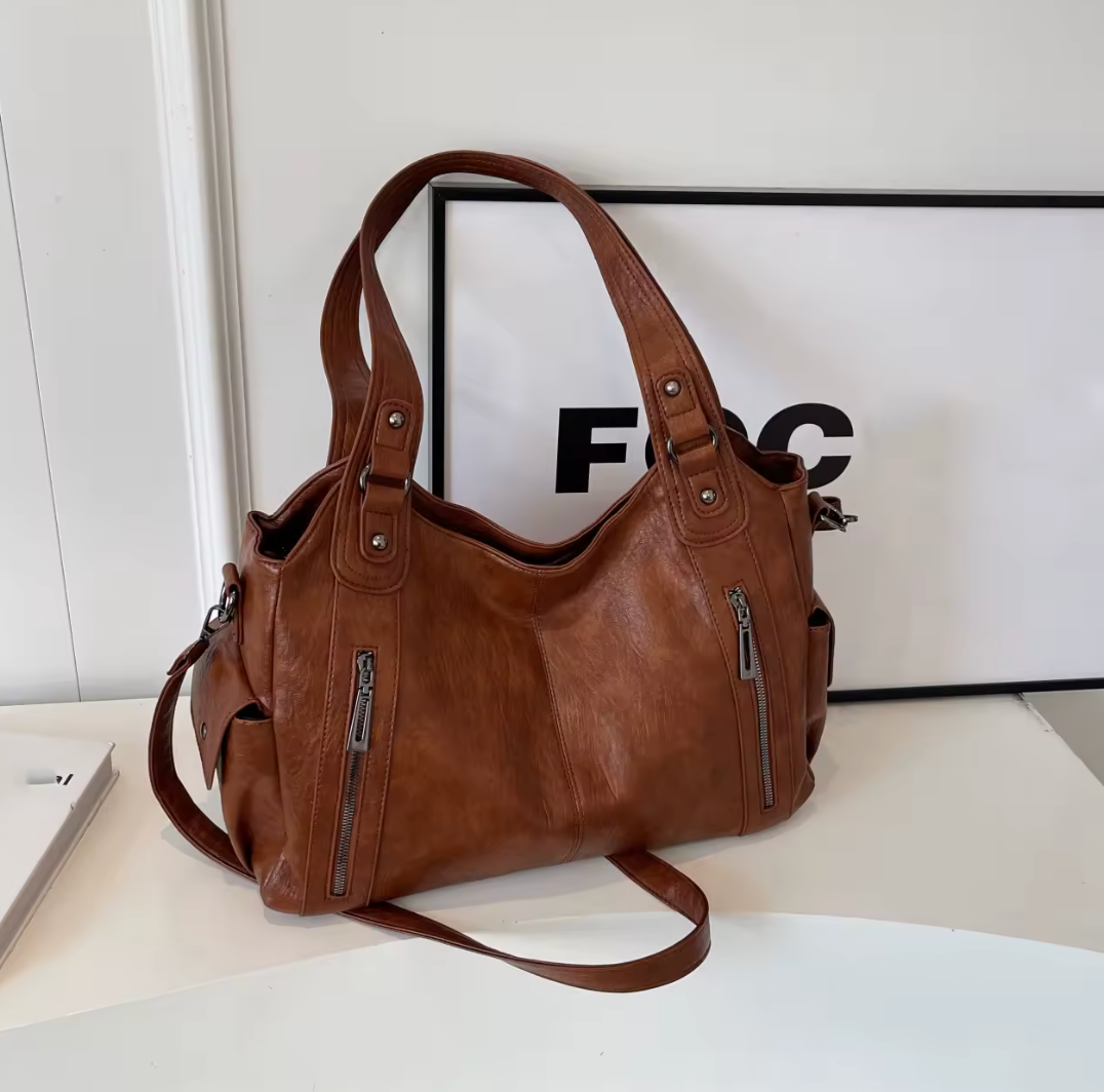 sac marron cuir fonctionnel