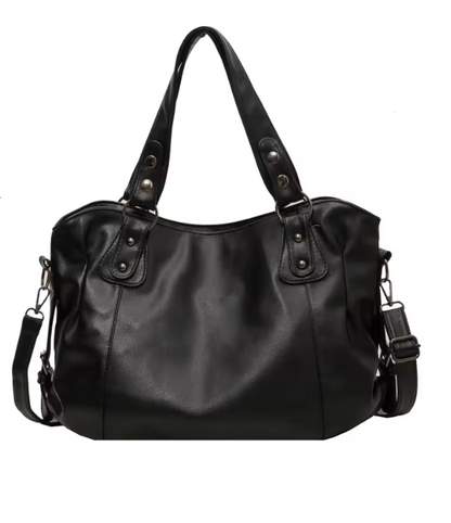 Élégant et pratique, le sac noir offre un grand espace de rangement pour accueillir un ordinateur portable, des documents et tous vos indispensables de la journée.